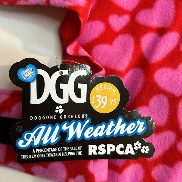 DOGGONE GORGEOUS (DGG) - RED WITH REFLECTOR DOG COAT- Limited Edition - Picture 5 of 6